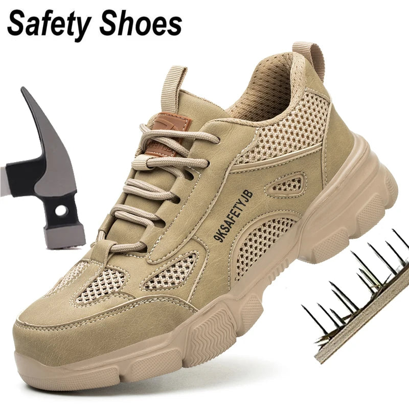 Breathable Steel Toe Safety Work Shoes – Lightweight & Unisex